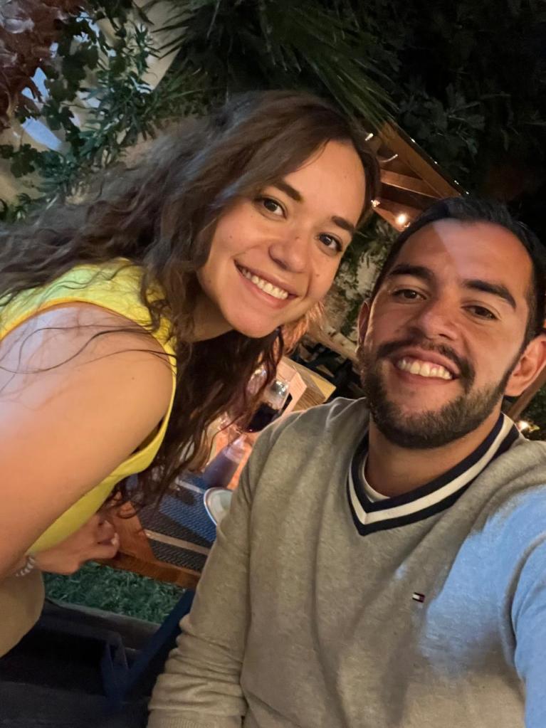 [fine arte Dell'artista, artepiedra Pictoide] This image is featuring two diverse individuals in a close together selfie s...